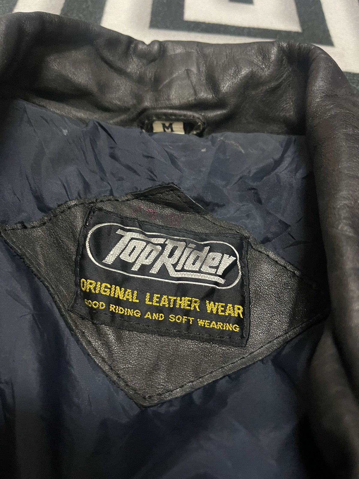 Branded Leather Top rider double collar leather jacket Size US M / EU 48-50 / 2 - 3 Thumbnail