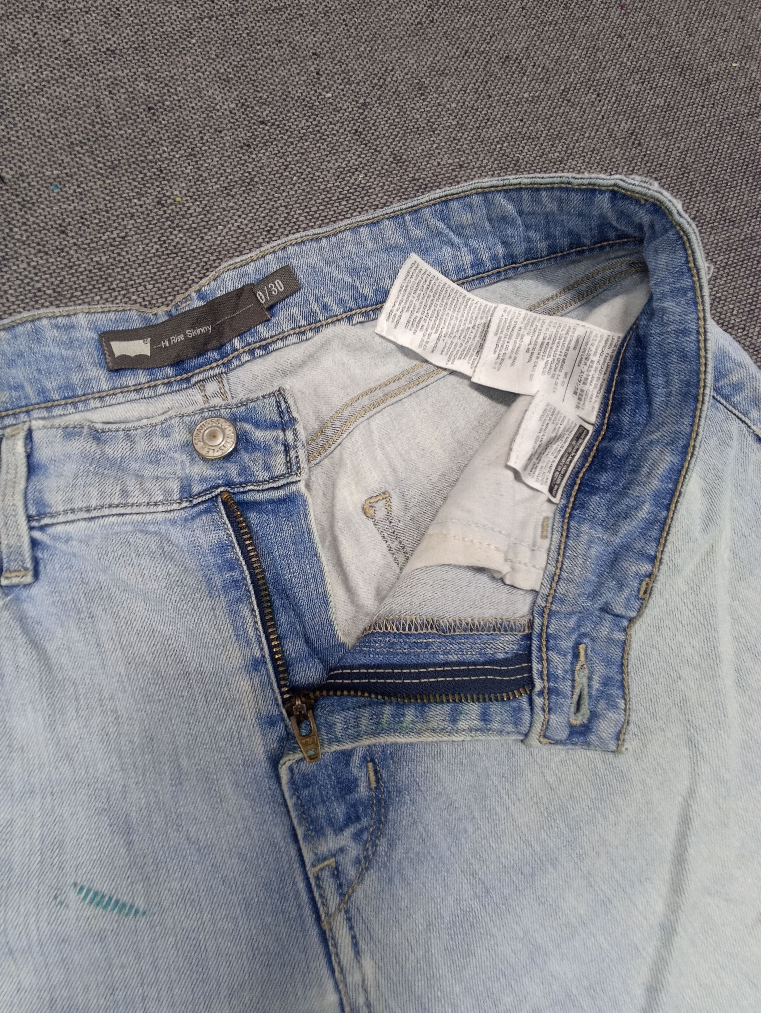 Jean × Levi's × Vintage Vintage Levis Light Blue Wash Skinny Jeans - J116 Size 31" - 3 Thumbnail