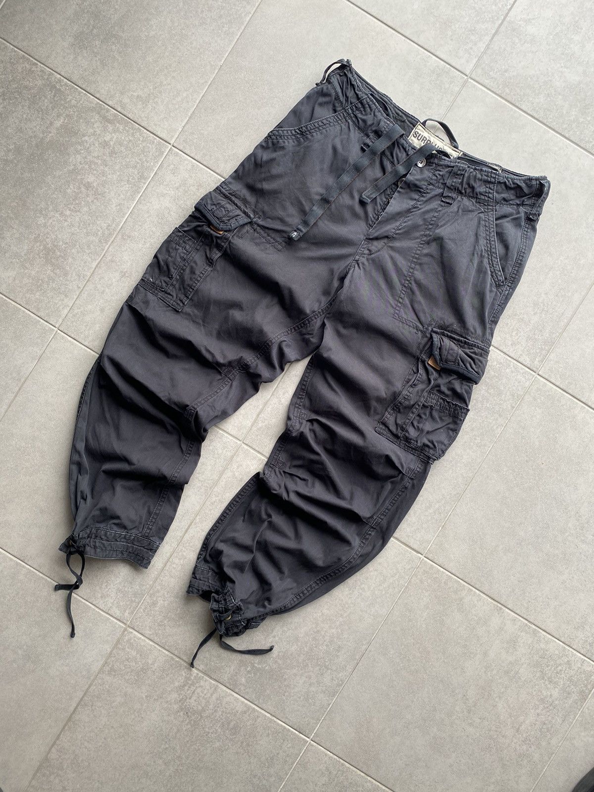 image of Vintage Surplus Multipocket Cargo Pants in Black, Men's (Size 36)