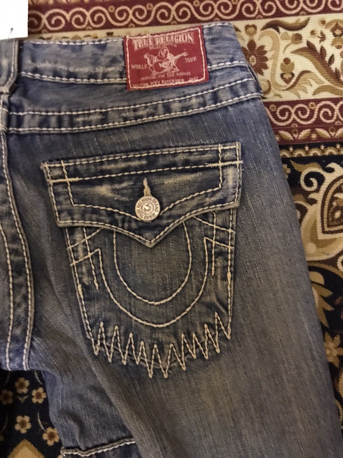 Seditionaries 💥Vtg true religon jean patchwork design w29 Size US 29 - 13 Thumbnail