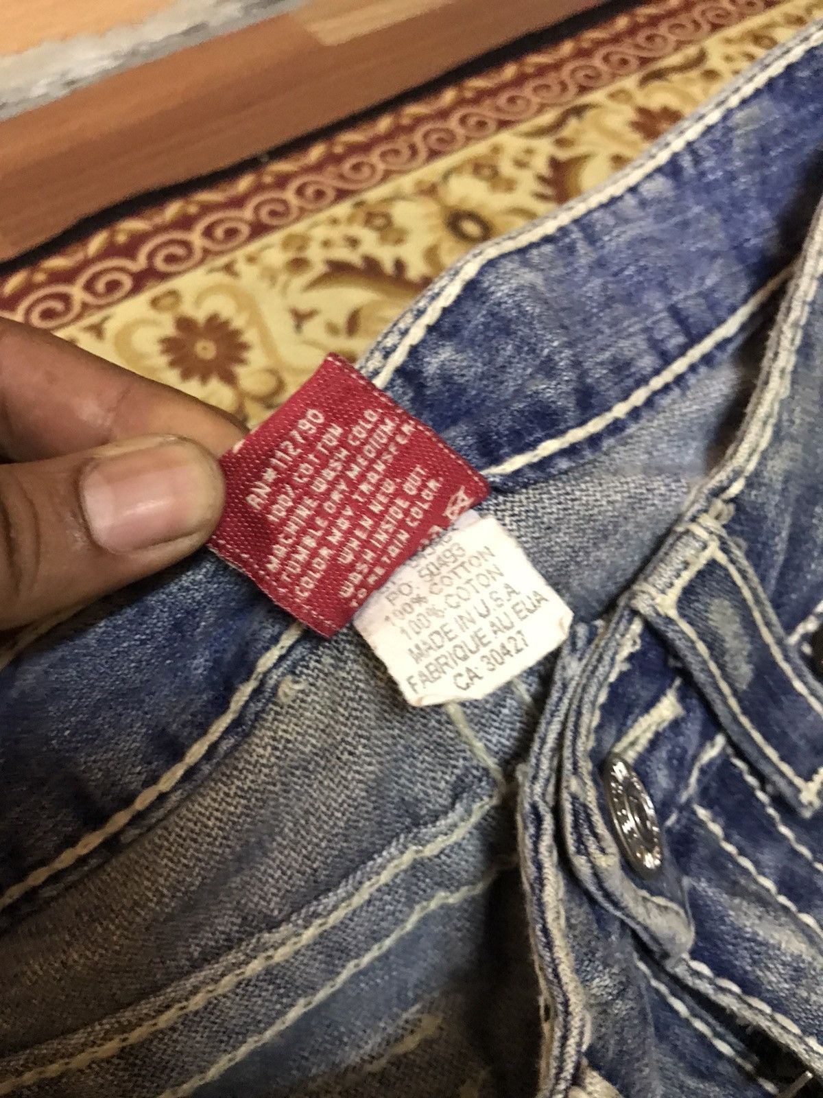 Seditionaries 💥Vtg true religon jean patchwork design w29 Size US 29 - 7 Thumbnail