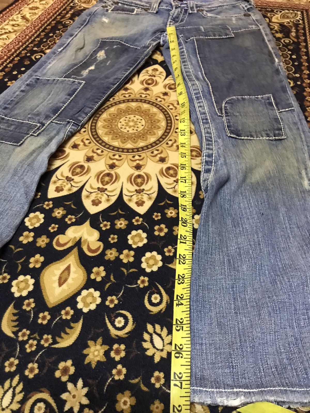 Seditionaries 💥Vtg true religon jean patchwork design w29 Size US 29 - 10 Thumbnail