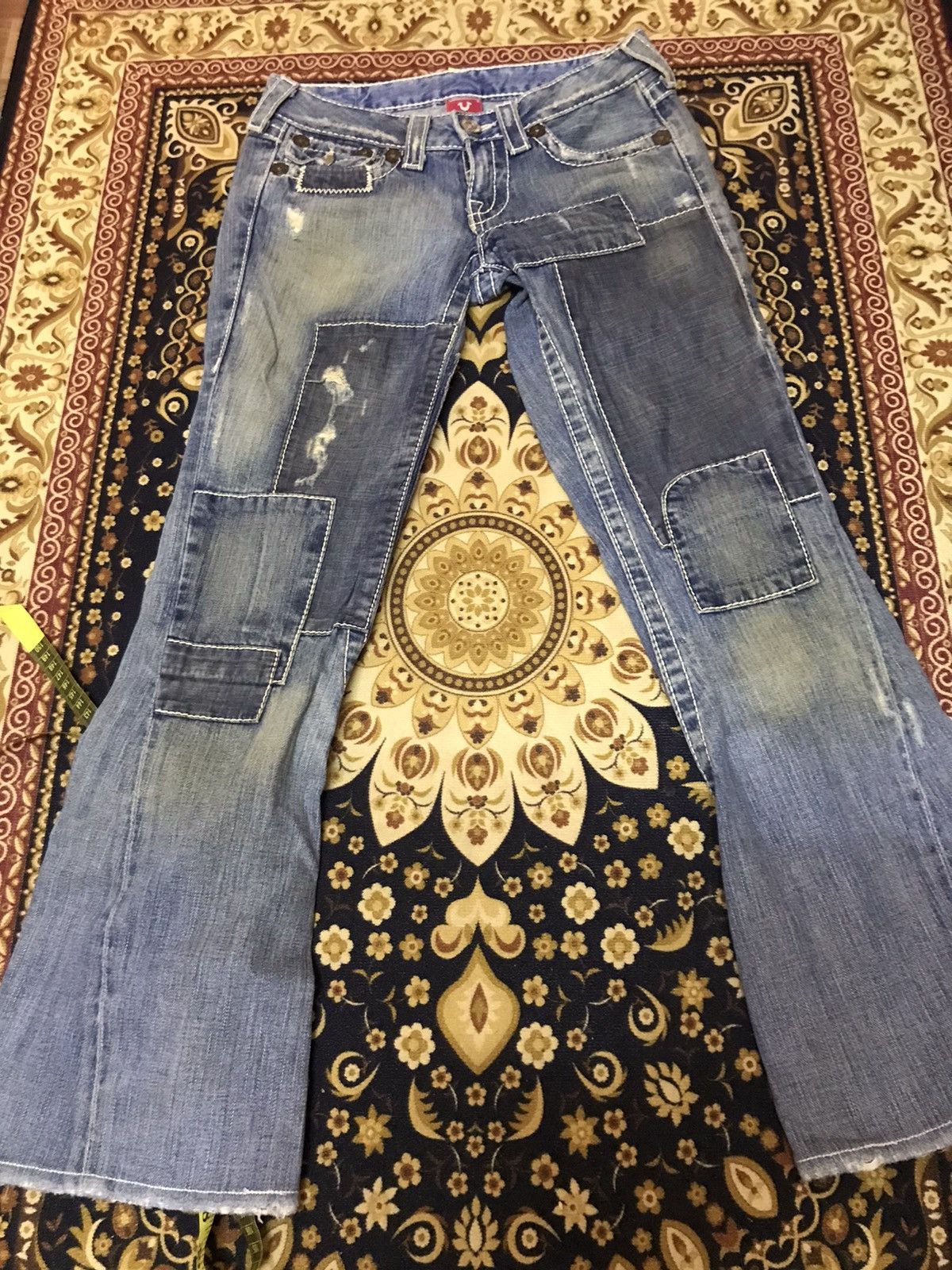 Seditionaries 💥Vtg true religon jean patchwork design w29 Size US 29 - 3 Thumbnail