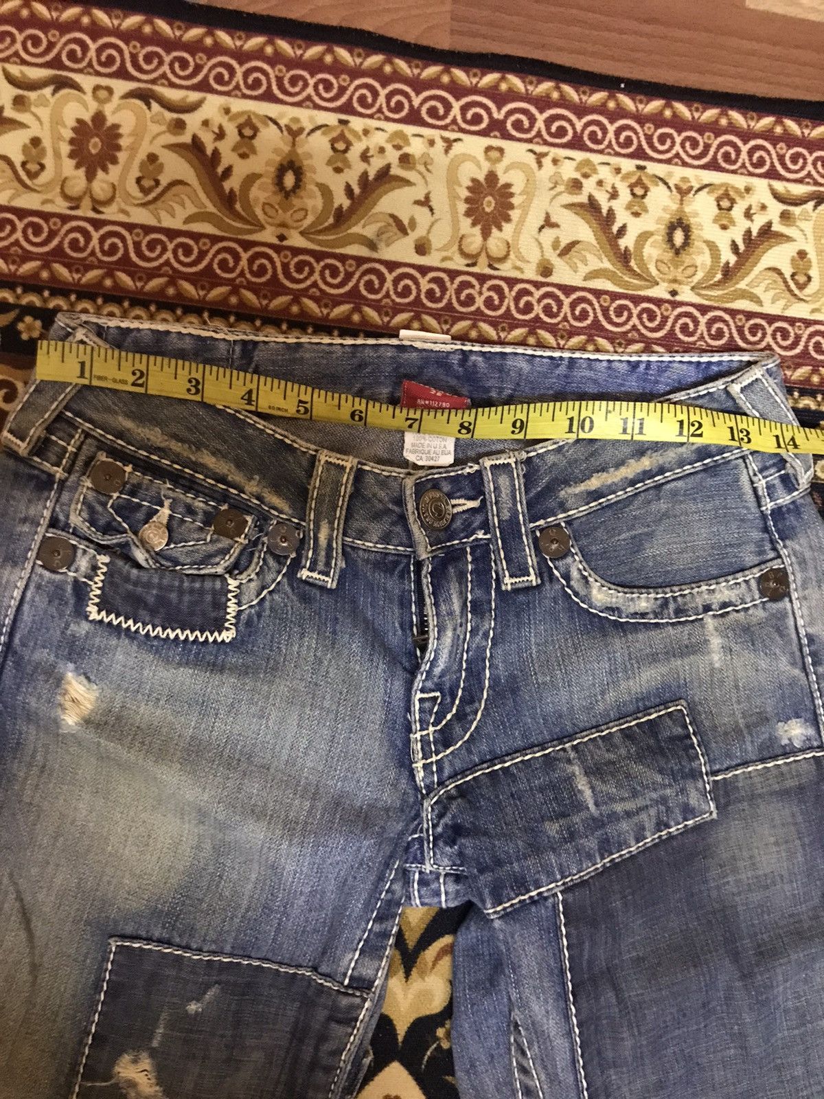 Seditionaries 💥Vtg true religon jean patchwork design w29 Size US 29 - 6 Thumbnail