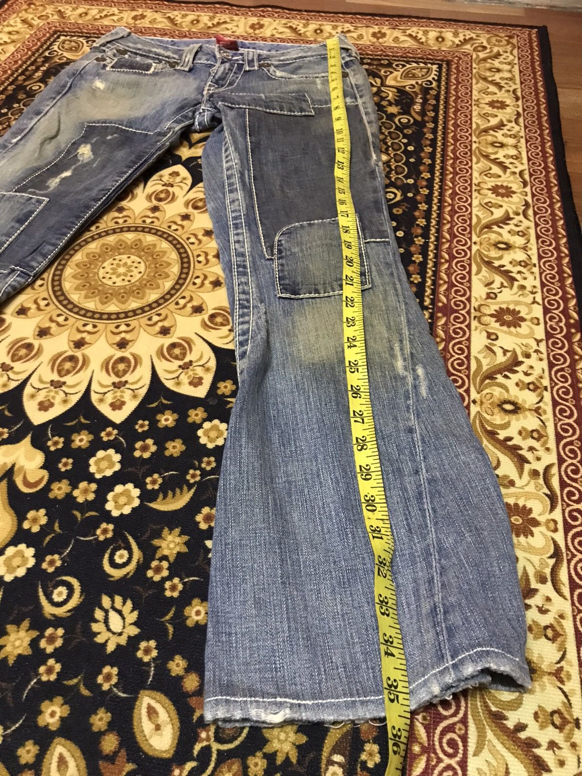 Seditionaries 💥Vtg true religon jean patchwork design w29 Size US 29 - 8 Thumbnail