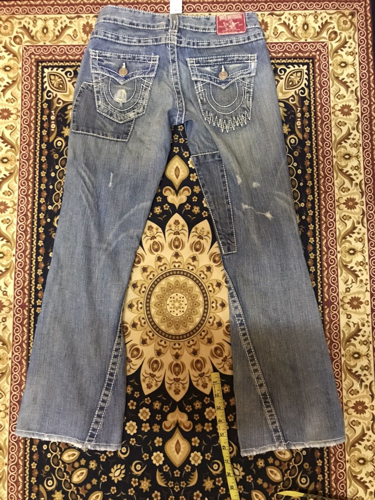 💥Vtg true religon jean patchwork design w29
