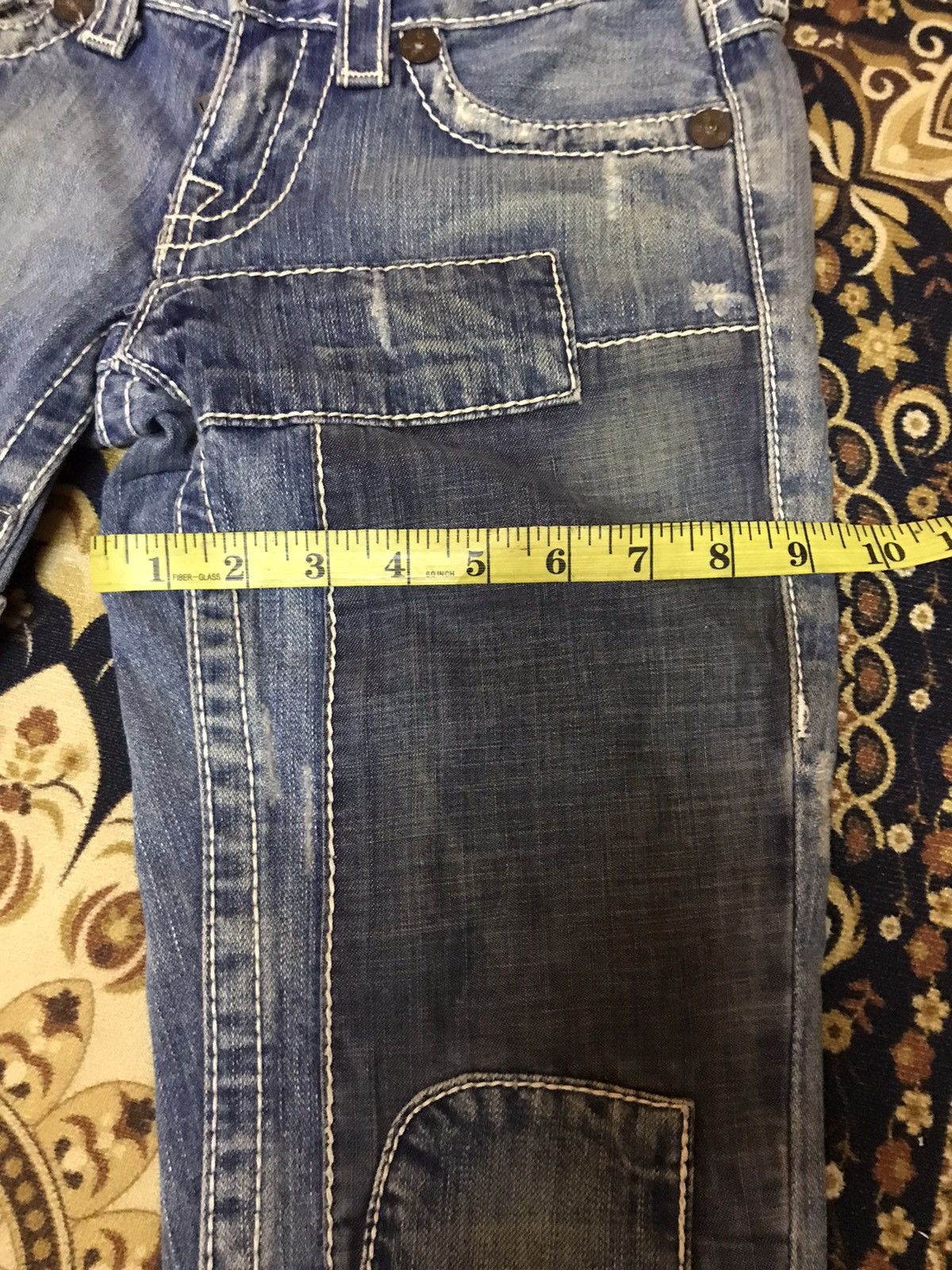Seditionaries 💥Vtg true religon jean patchwork design w29 Size US 29 - 11 Thumbnail