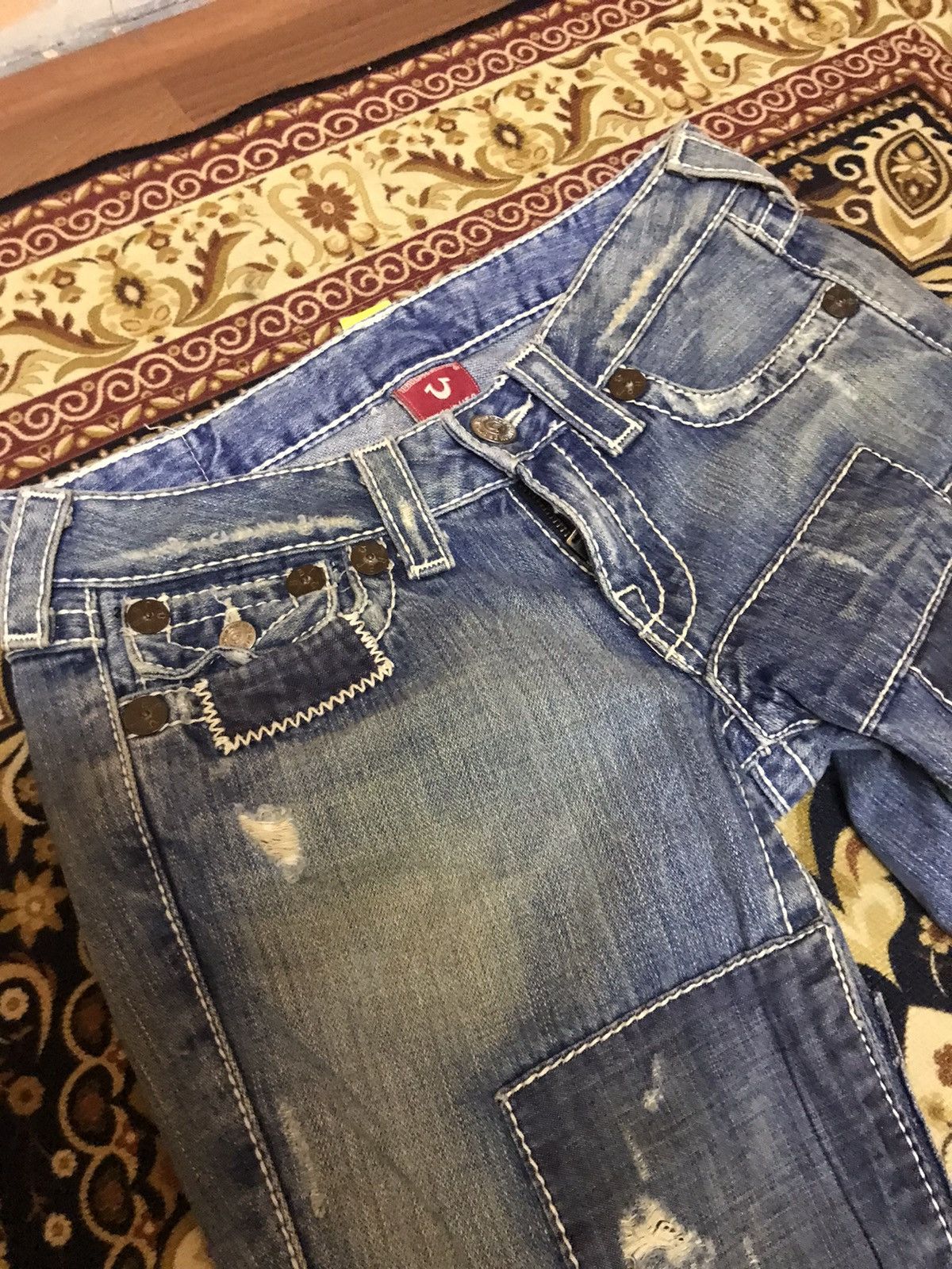 Seditionaries 💥Vtg true religon jean patchwork design w29 Size US 29 - 4 Thumbnail