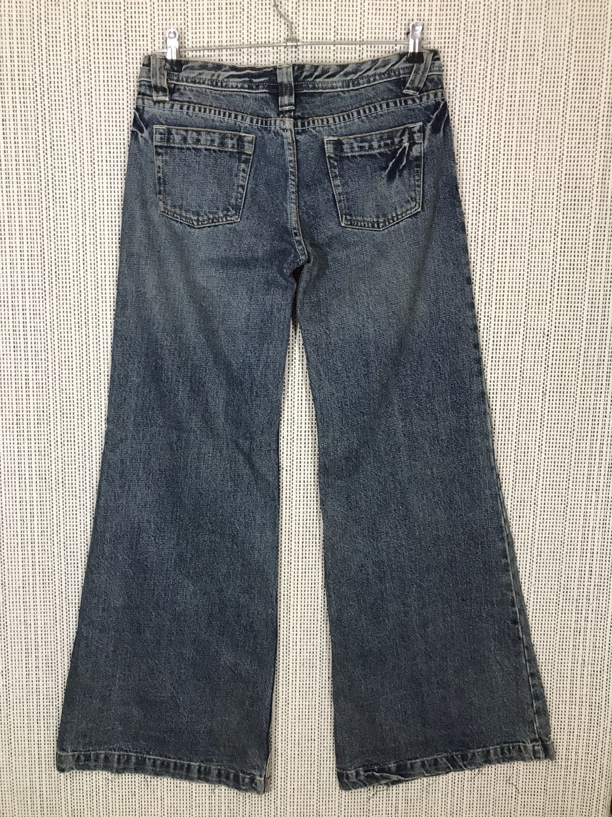 If Six Was Nine × Japanese Brand ‼️JAPANASE BRAND FLOWER CIRCLE FLARE DENIM BAGGY STYLE‼️ Size 30" / US 8 / IT 44 - 3 Thumbnail