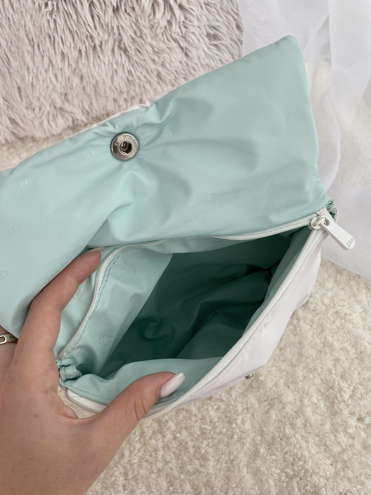 Dior DIOR MINT MONOGRAM COSMETIC BAG Size ONE SIZE - 7 Thumbnail