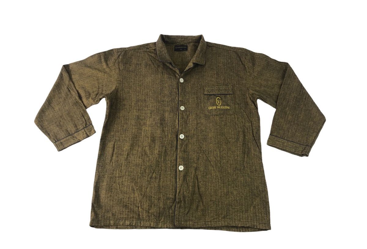 Gianni Valentino Gianni Valentino Italy Button Up Shirt Single Button Design Size US XL / EU 56 / 4 - 1 Thumbnail