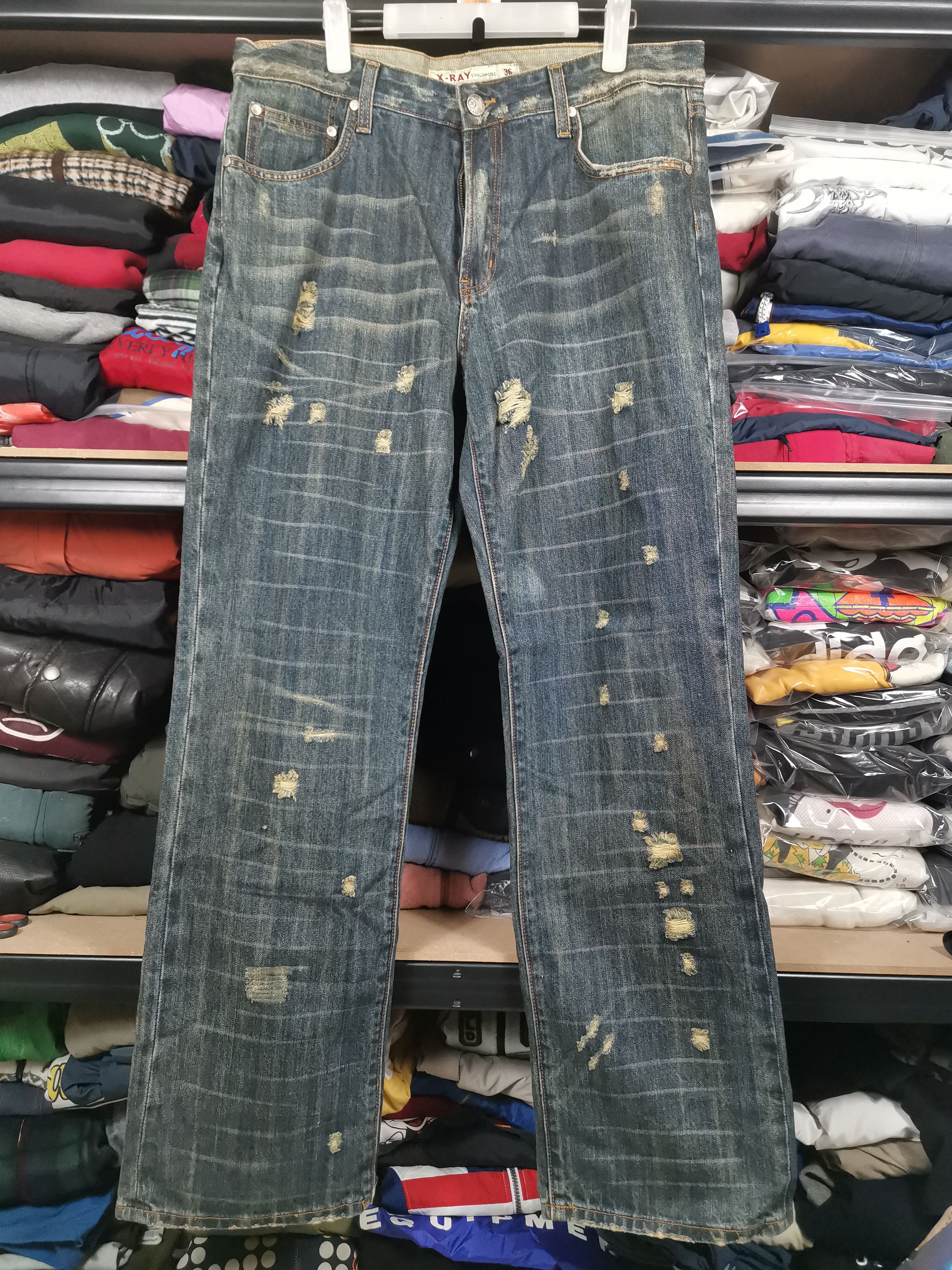 If Six Was Nine Vintage Japanese Brand X-ray Loose Straight Jeans Size US 36 / EU 52 - 1 Thumbnail