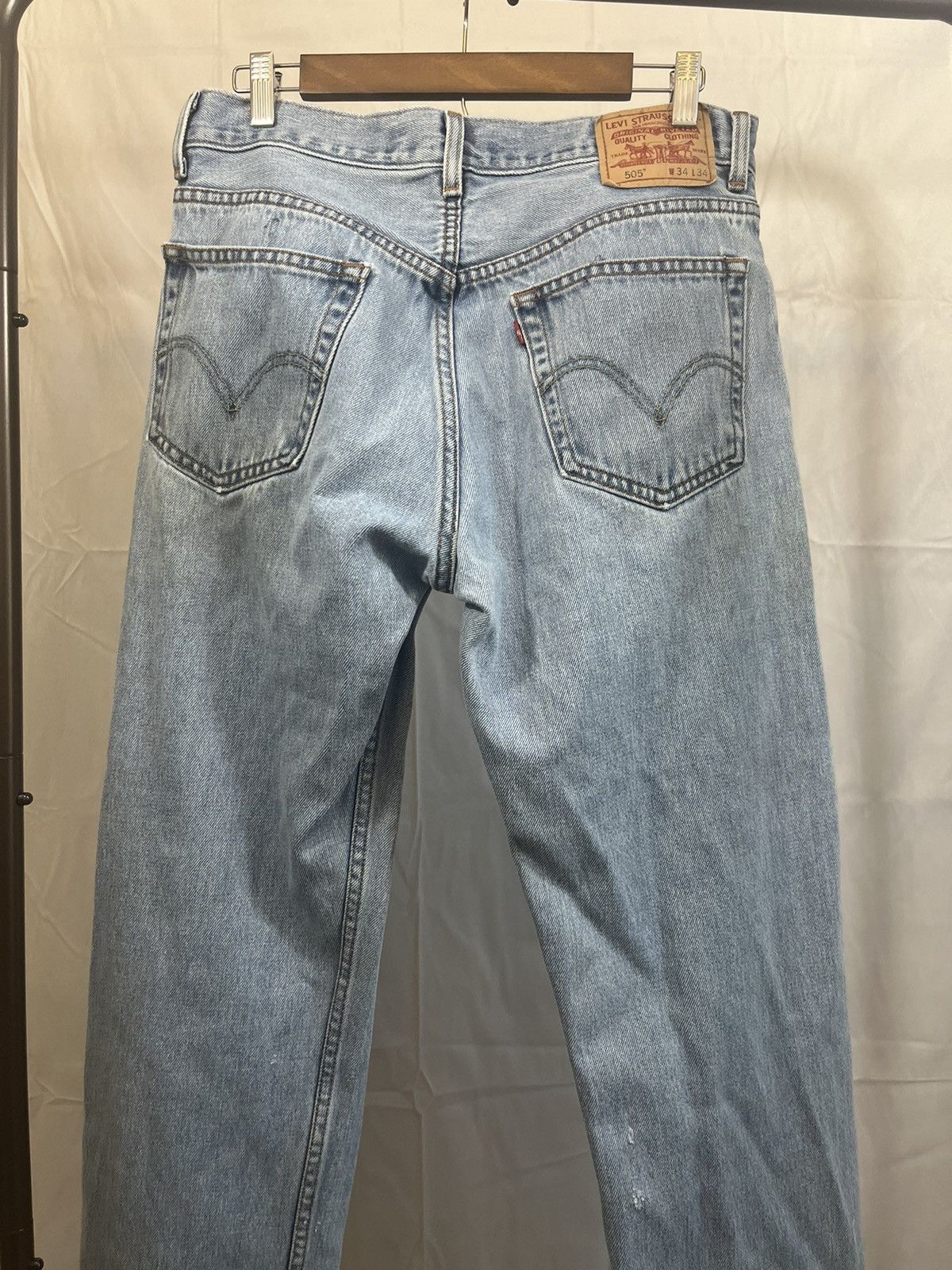 Levi's Levi 505 Faded Released Hem Grunge Jeans Size US 34 / EU 50 - 9 Thumbnail