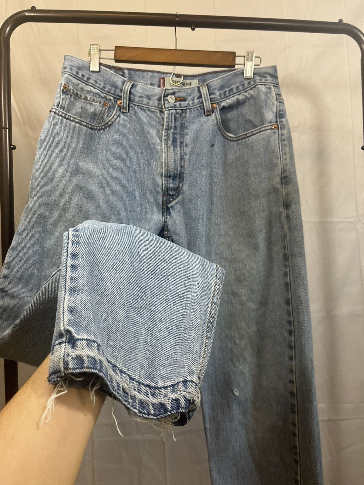 Levi's Levi 505 Faded Released Hem Grunge Jeans Size US 34 / EU 50 - 1 Thumbnail