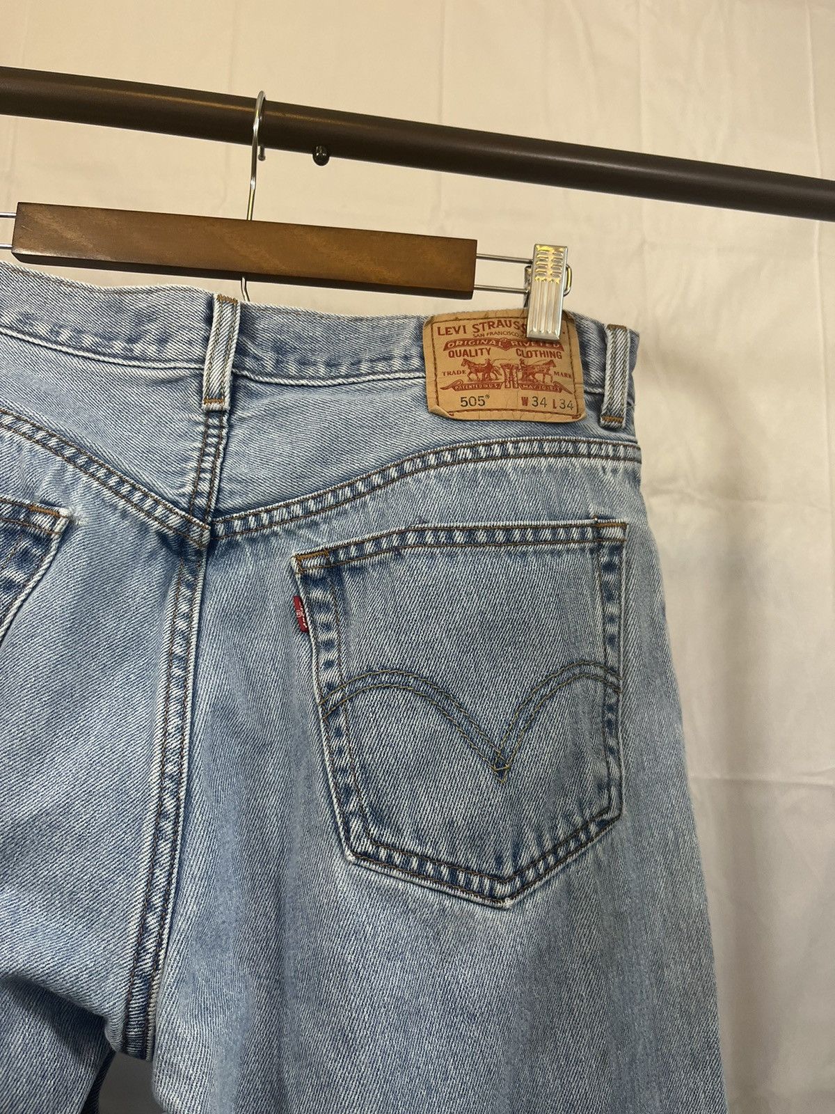 Levi's Levi 505 Faded Released Hem Grunge Jeans Size US 34 / EU 50 - 10 Thumbnail