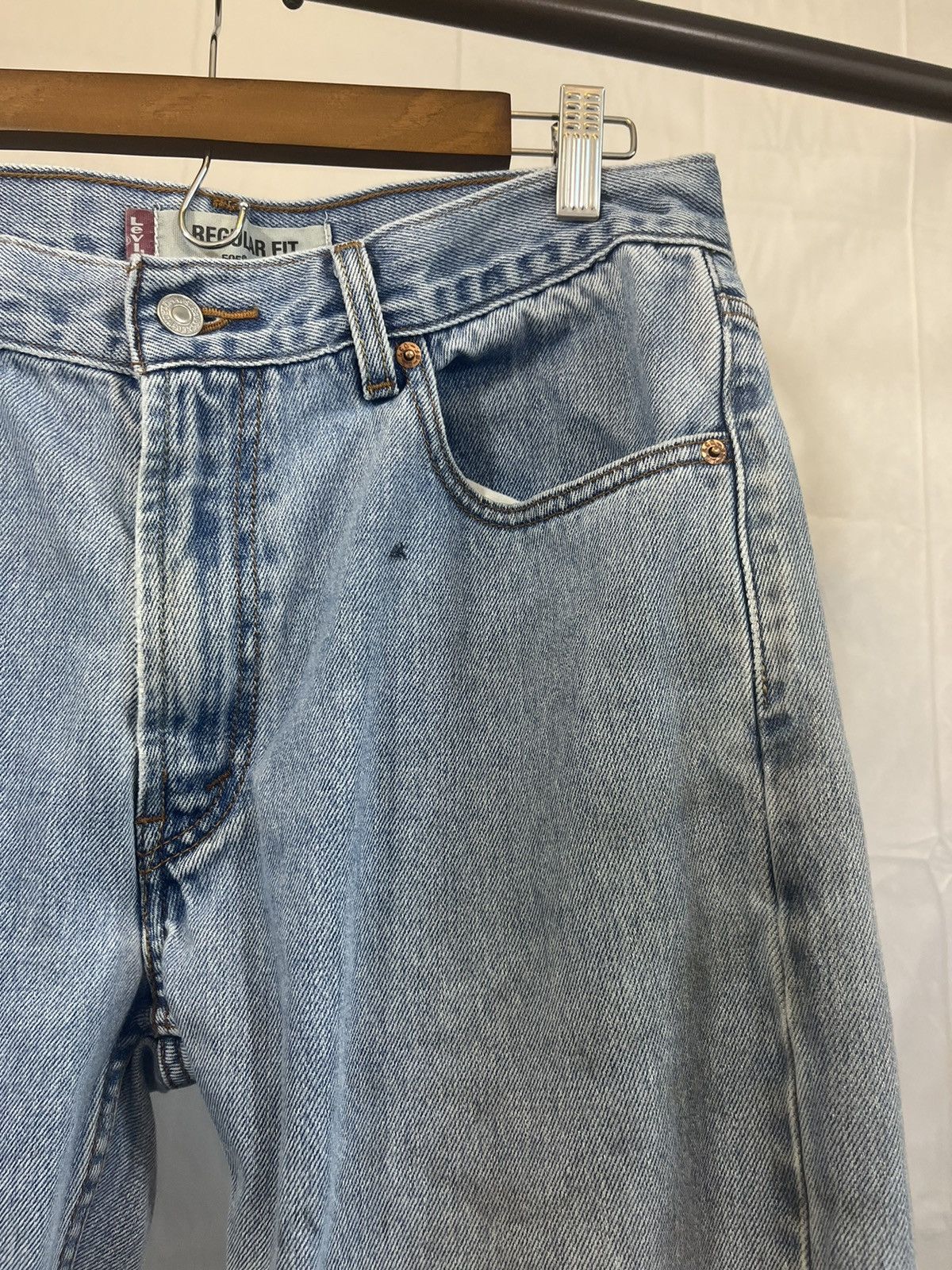 Levi's Levi 505 Faded Released Hem Grunge Jeans Size US 34 / EU 50 - 3 Thumbnail