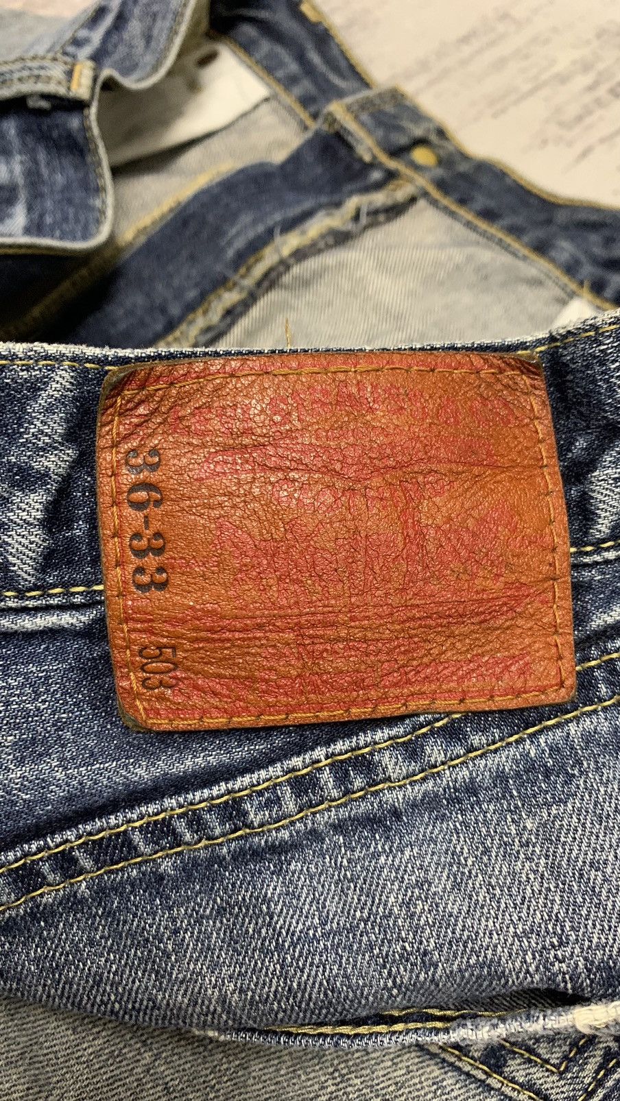 Levi's Vintage Levis 503 Rusty Distressed Denim Jeans 36x30 Size US 36 / EU 52 - 15 Thumbnail