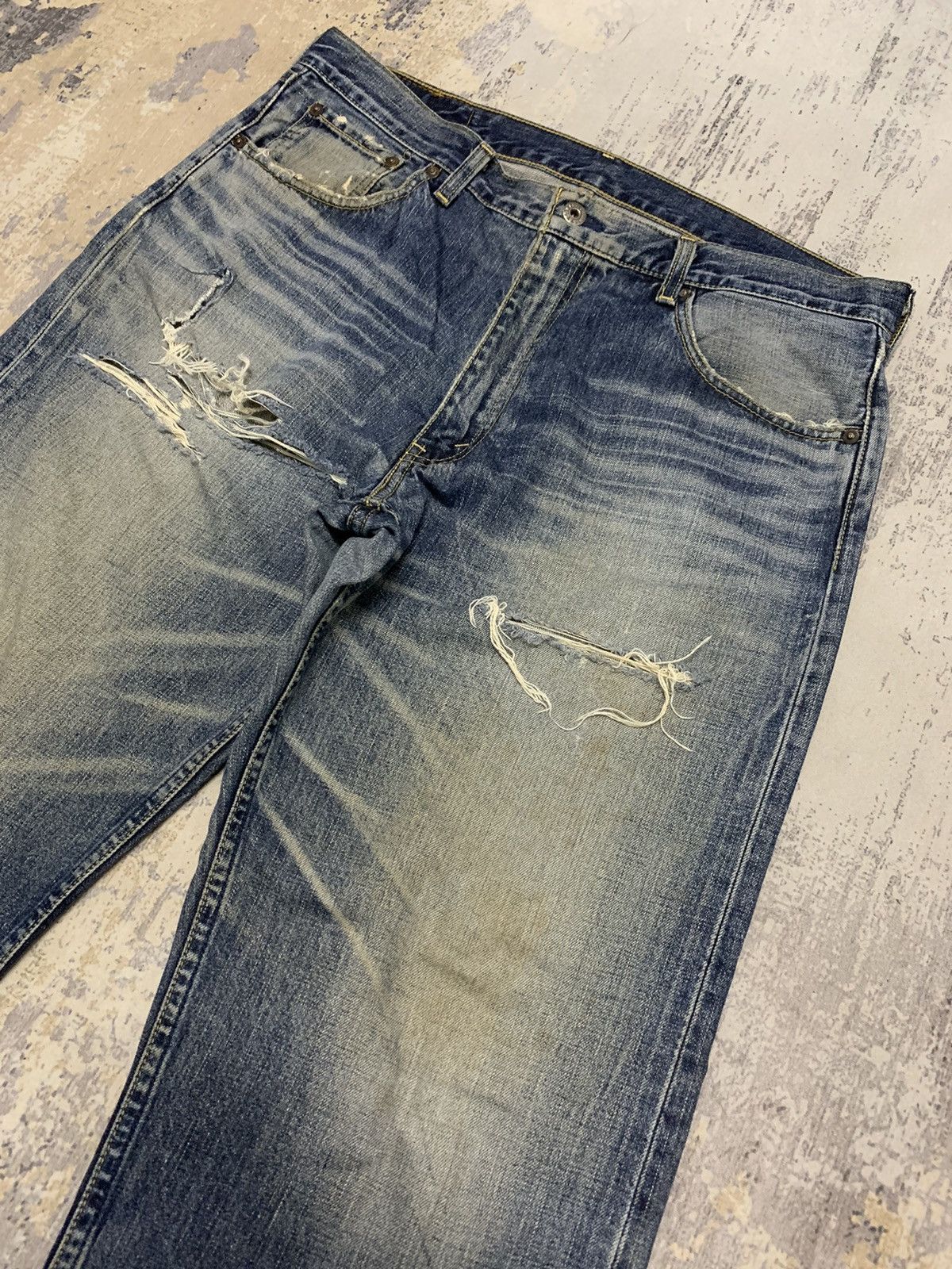 Levi's Vintage Levis 503 Rusty Distressed Denim Jeans 36x30 Size US 36 / EU 52 - 3 Thumbnail