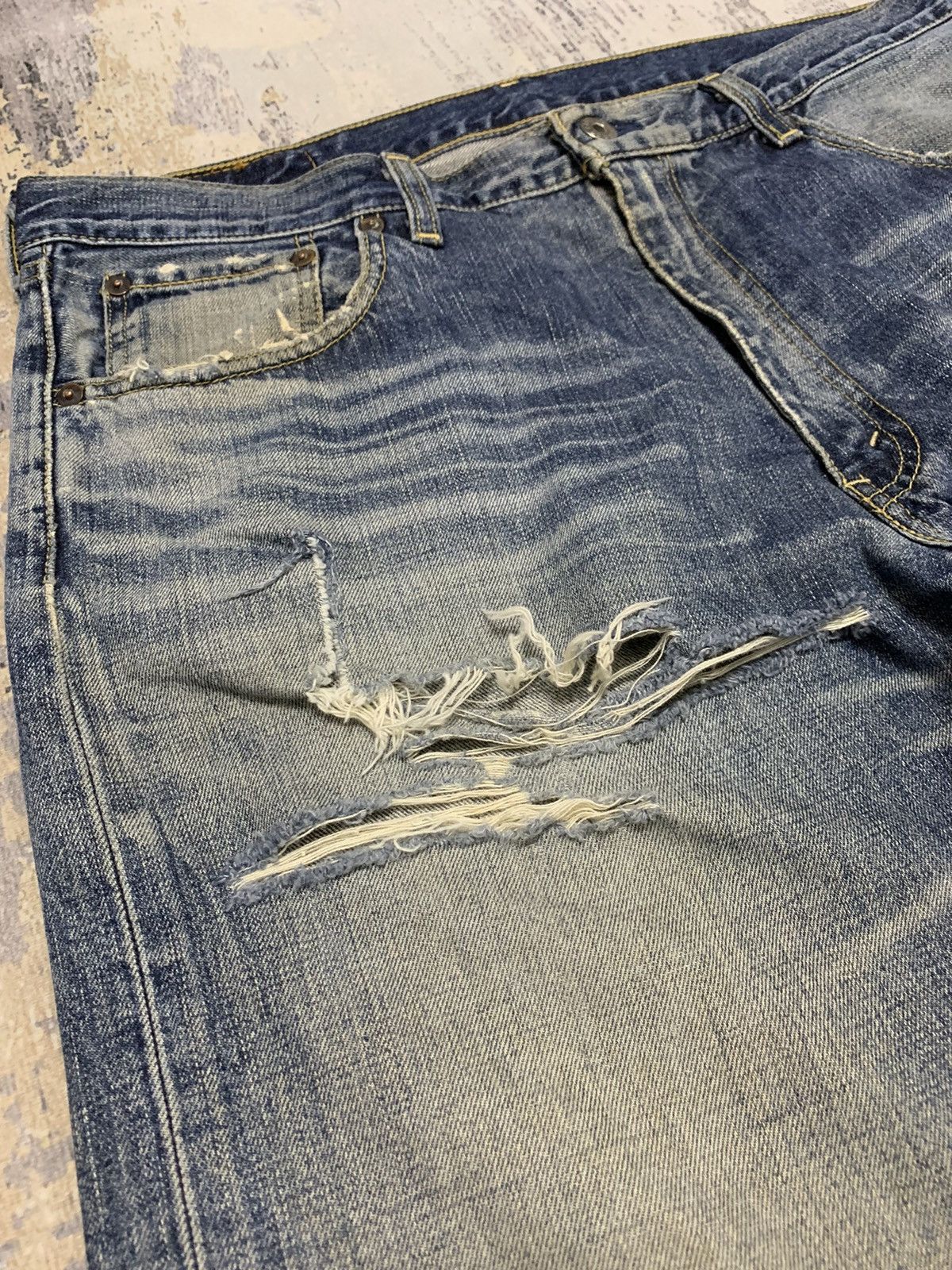 Levi's Vintage Levis 503 Rusty Distressed Denim Jeans 36x30 Size US 36 / EU 52 - 5 Thumbnail
