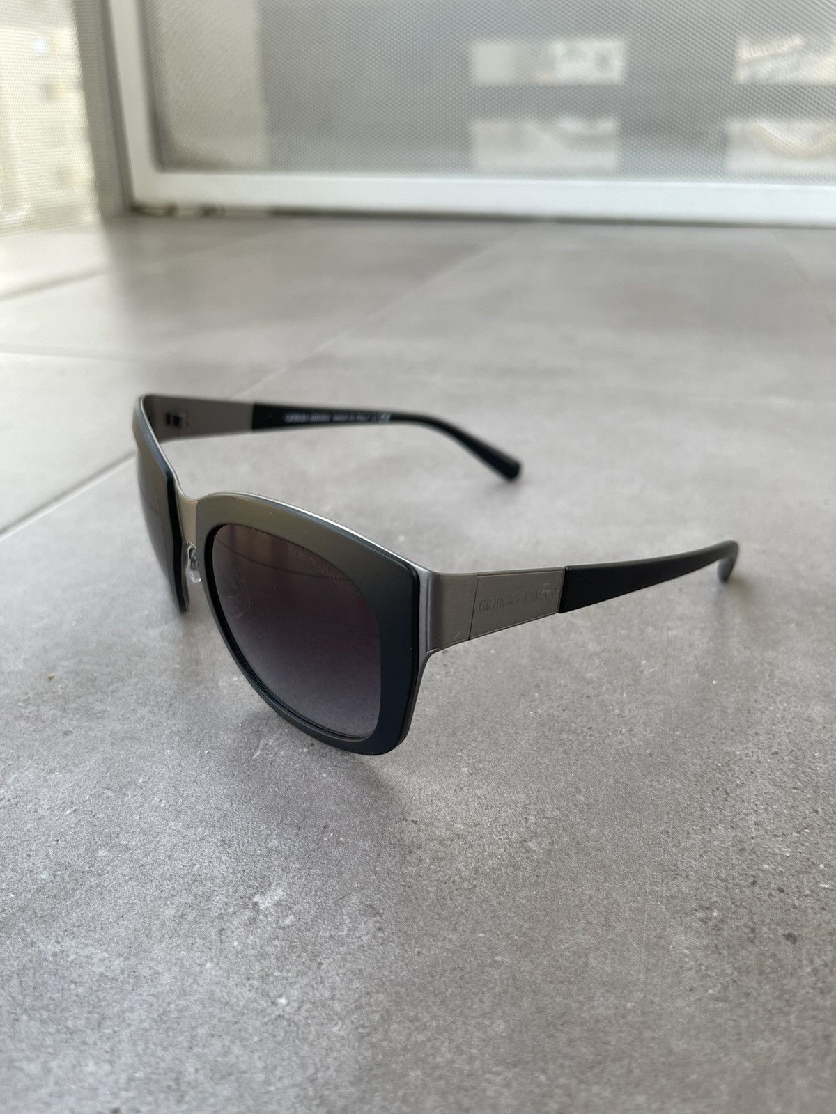 Armani × Emporio Armani × Giorgio Armani Giorgio Armani AR6010 3032/8G Black Silver Sunglasses Size ONE SIZE - 4 Thumbnail