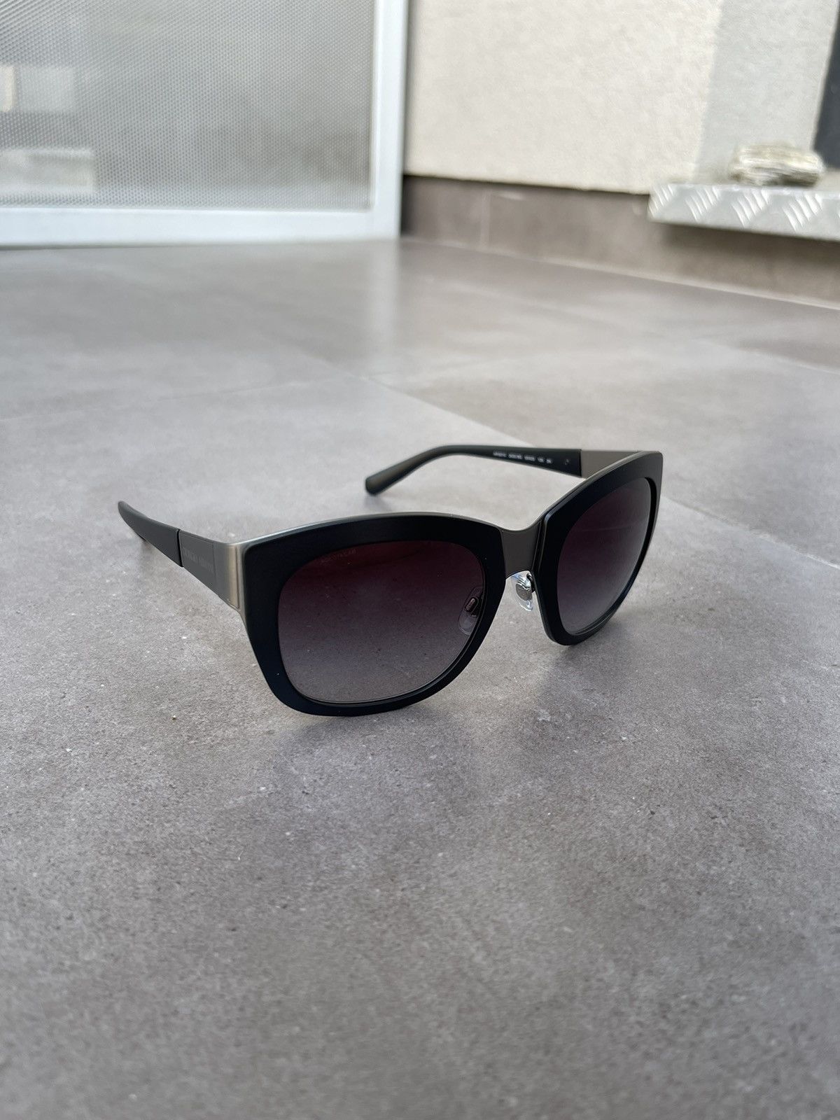 Armani × Emporio Armani × Giorgio Armani Giorgio Armani AR6010 3032/8G Black Silver Sunglasses Size ONE SIZE - 3 Thumbnail