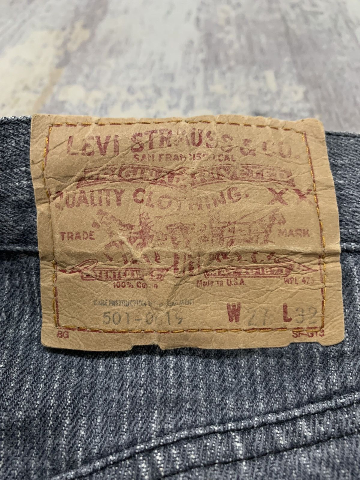Levi's Vtg 80s Levi’s 501 Single R Made In USA Denim Jeans 27x32 Size US 27 - 11 Thumbnail