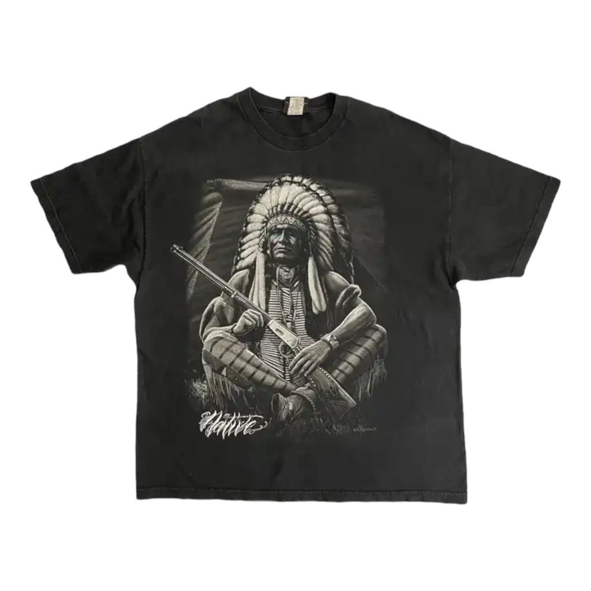 image of Vintage Graphics Tee in Black, Men's (Size 2XL)