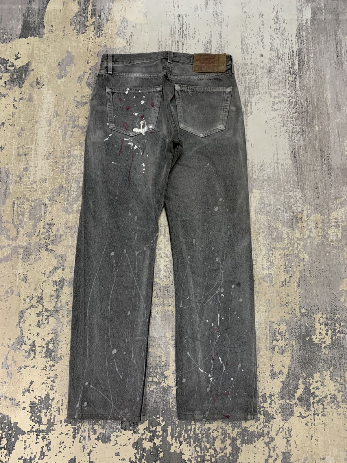 Levi's Vintage Levis 501 Paint Splatter Jeans 31x30.5 Size US 31 - 8 Thumbnail