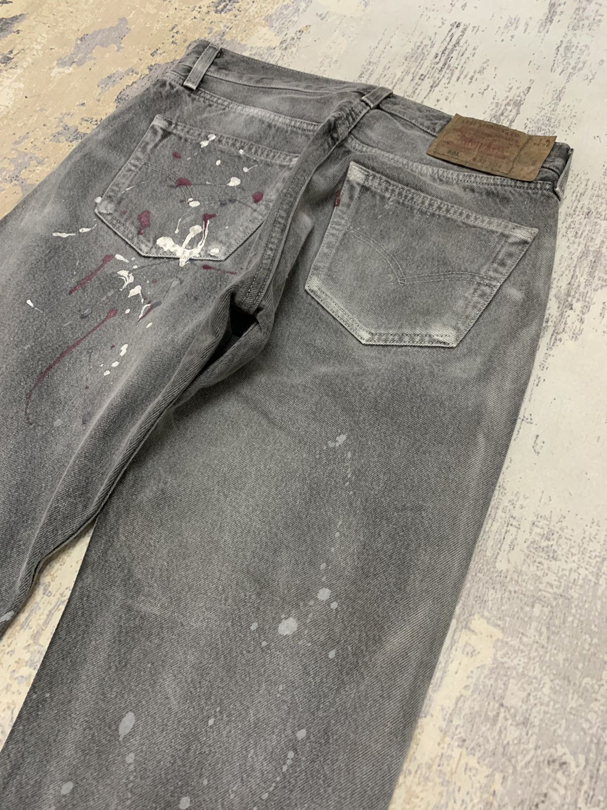 Levi's Vintage Levis 501 Paint Splatter Jeans 31x30.5 Size US 31 - 10 Thumbnail