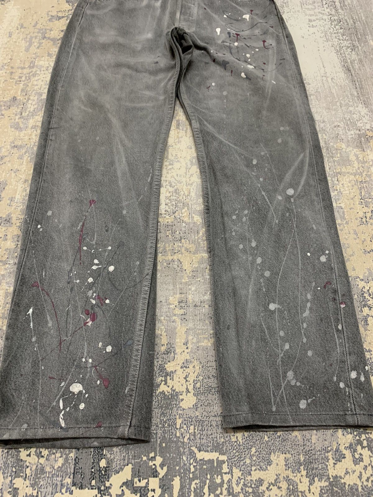 Levi's Vintage Levis 501 Paint Splatter Jeans 31x30.5 Size US 31 - 4 Thumbnail