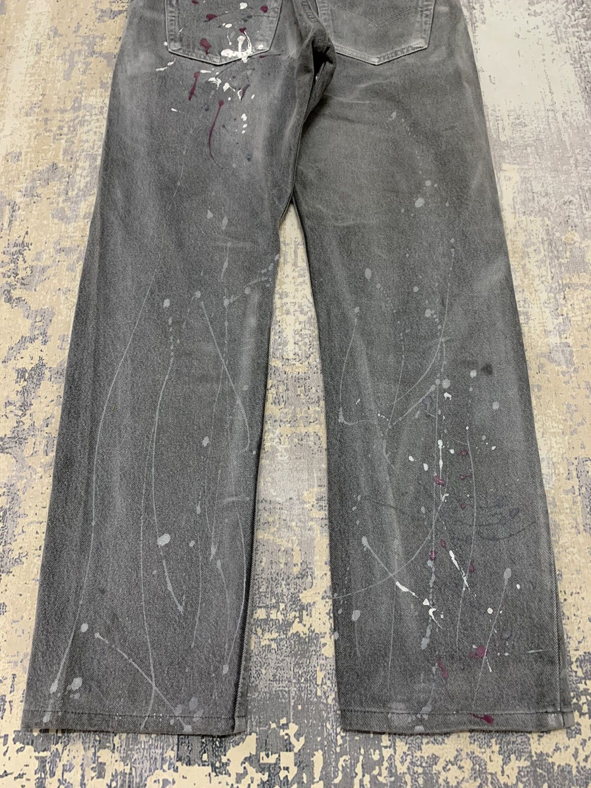 Levi's Vintage Levis 501 Paint Splatter Jeans 31x30.5 Size US 31 - 11 Thumbnail