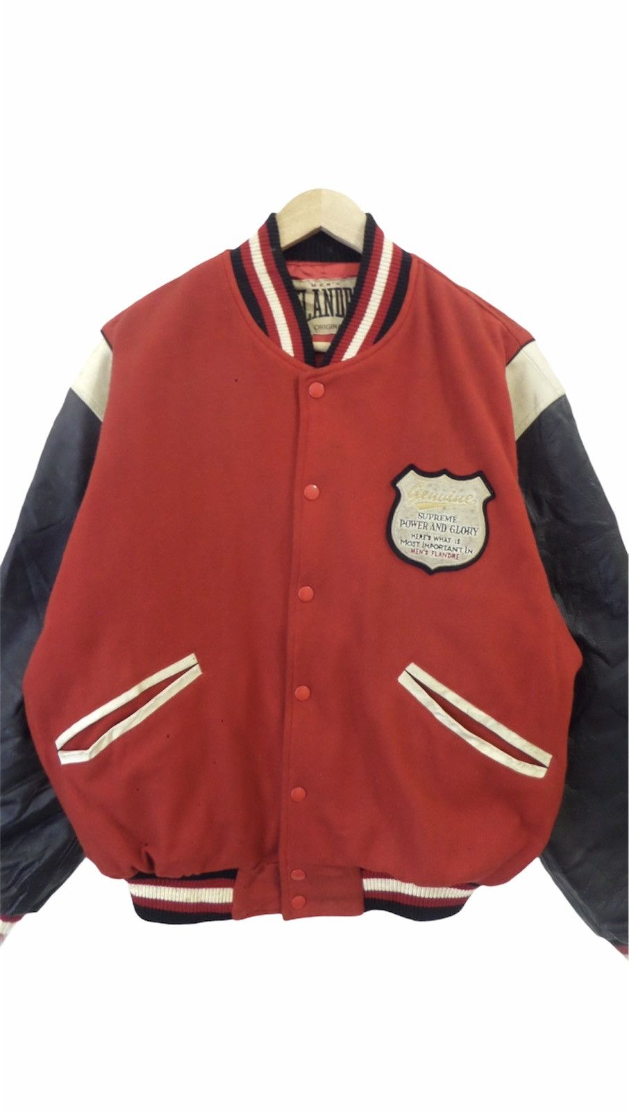 Other Vintage varsity jacket Designer Men Flandre japanese brand Size US L / EU 52-54 / 3 - 3 Thumbnail