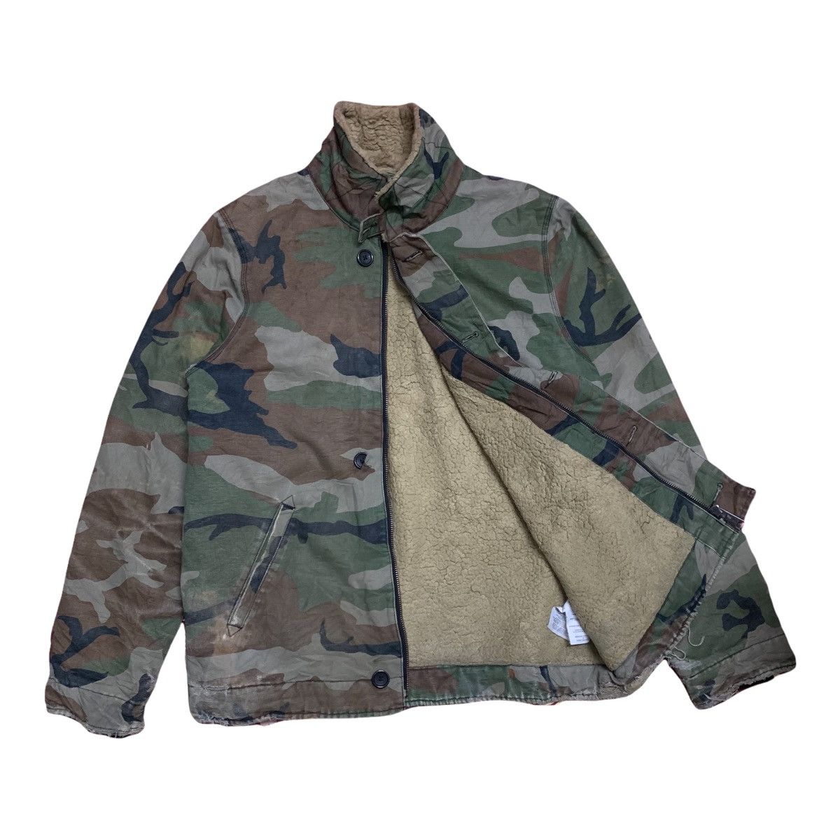 Carhartt Distressed Carhartt WIP Sheffield Camo Sherpa Jacket Size US S / EU 44-46 / 1 - 2 Thumbnail