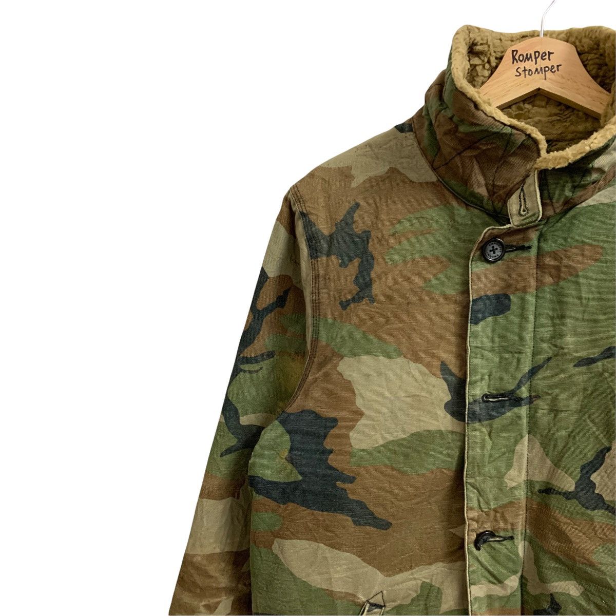 Carhartt Distressed Carhartt WIP Sheffield Camo Sherpa Jacket Size US S / EU 44-46 / 1 - 7 Thumbnail