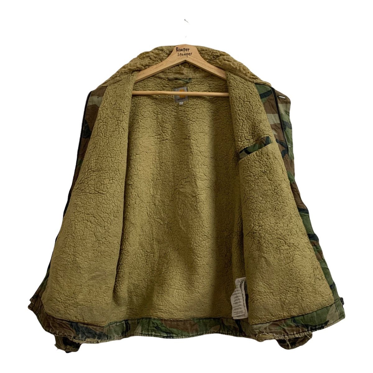 Carhartt Distressed Carhartt WIP Sheffield Camo Sherpa Jacket Size US S / EU 44-46 / 1 - 10 Thumbnail