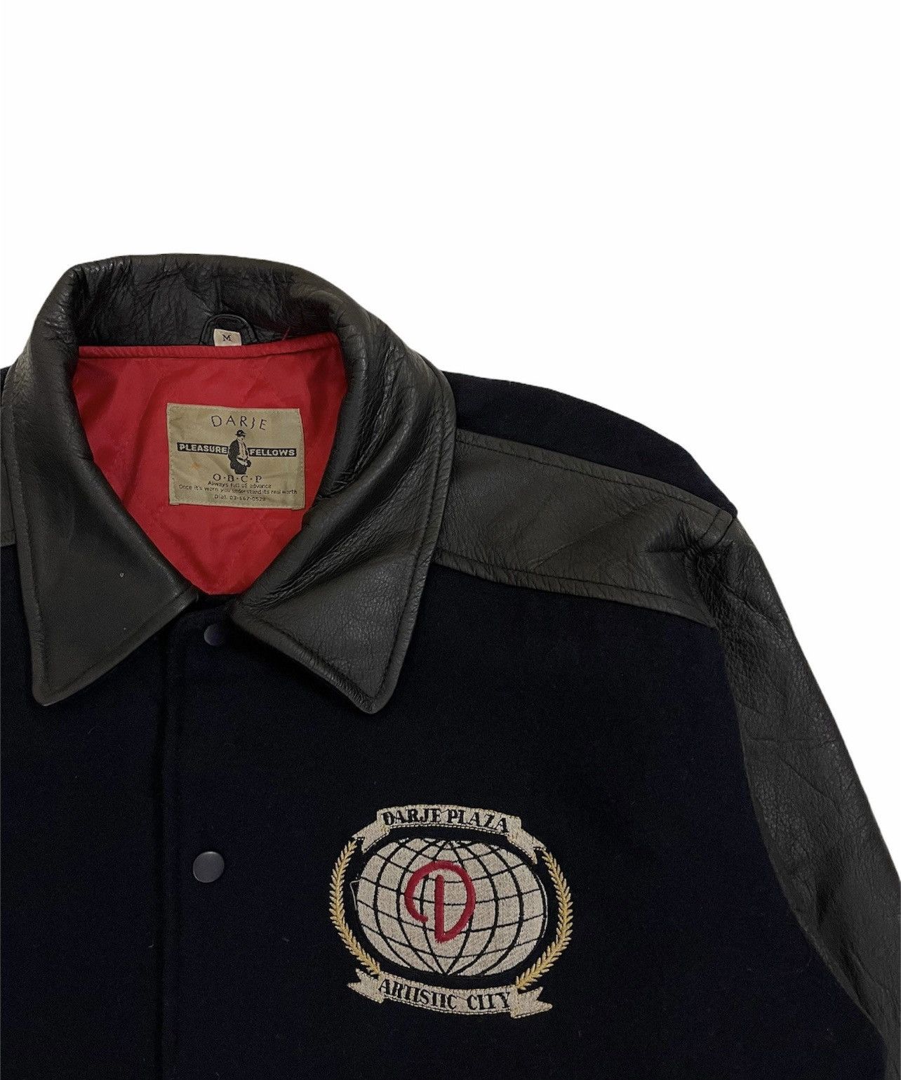 Vintage Vintage Varsity jacket japanese brand Darje Plaza leather Size US M / EU 48-50 / 2 - 6 Thumbnail