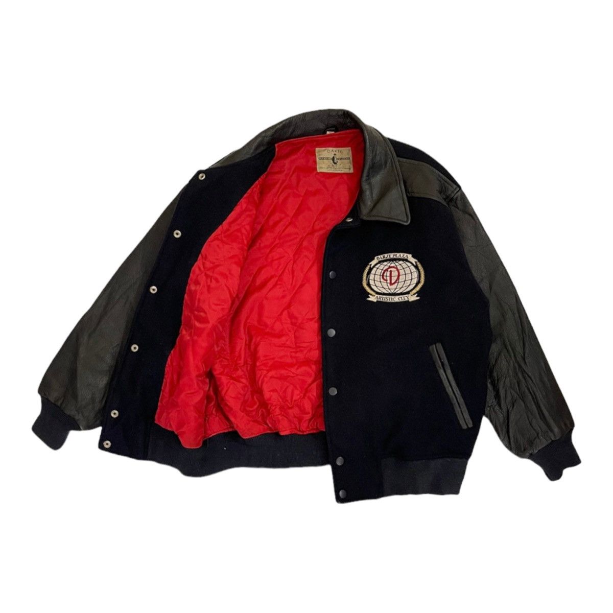 Vintage Vintage Varsity jacket japanese brand Darje Plaza leather Size US M / EU 48-50 / 2 - 3 Thumbnail