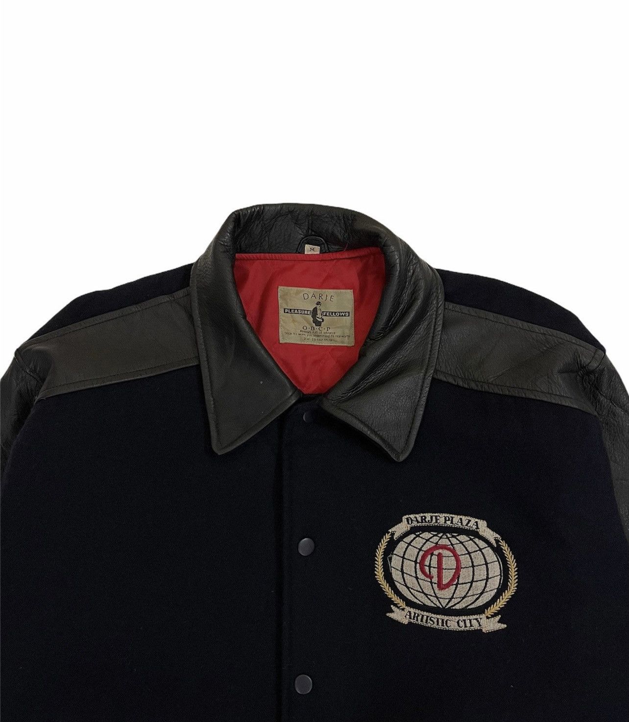 Vintage Vintage Varsity jacket japanese brand Darje Plaza leather Size US M / EU 48-50 / 2 - 5 Thumbnail
