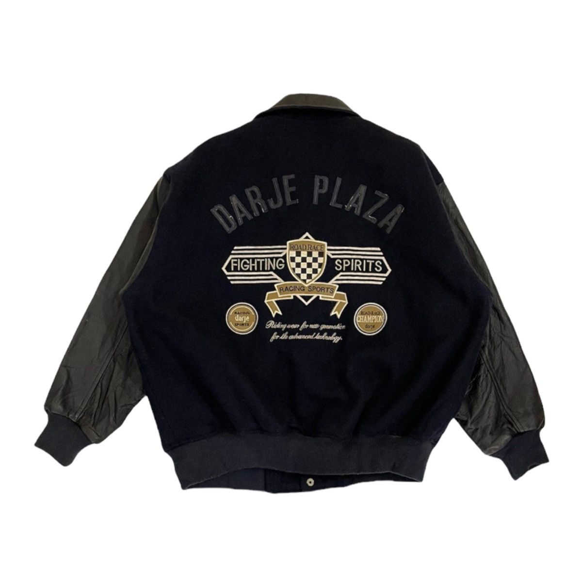 Vintage Vintage Varsity jacket japanese brand Darje Plaza leather Size US M / EU 48-50 / 2 - 1 Thumbnail