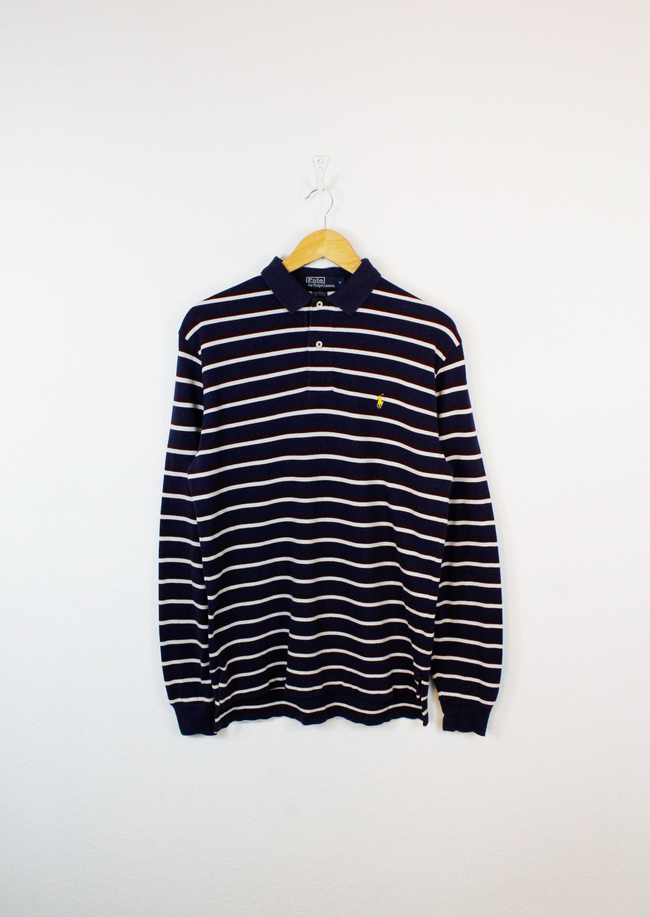 Polo Ralph Lauren × Ralph Lauren × Rugby Ralph Lauren Vintage Polo Ralph Lauren Pony Logo Striped Rugby Polo Shirt Size US S / EU 44-46 / 1 - 1 Thumbnail