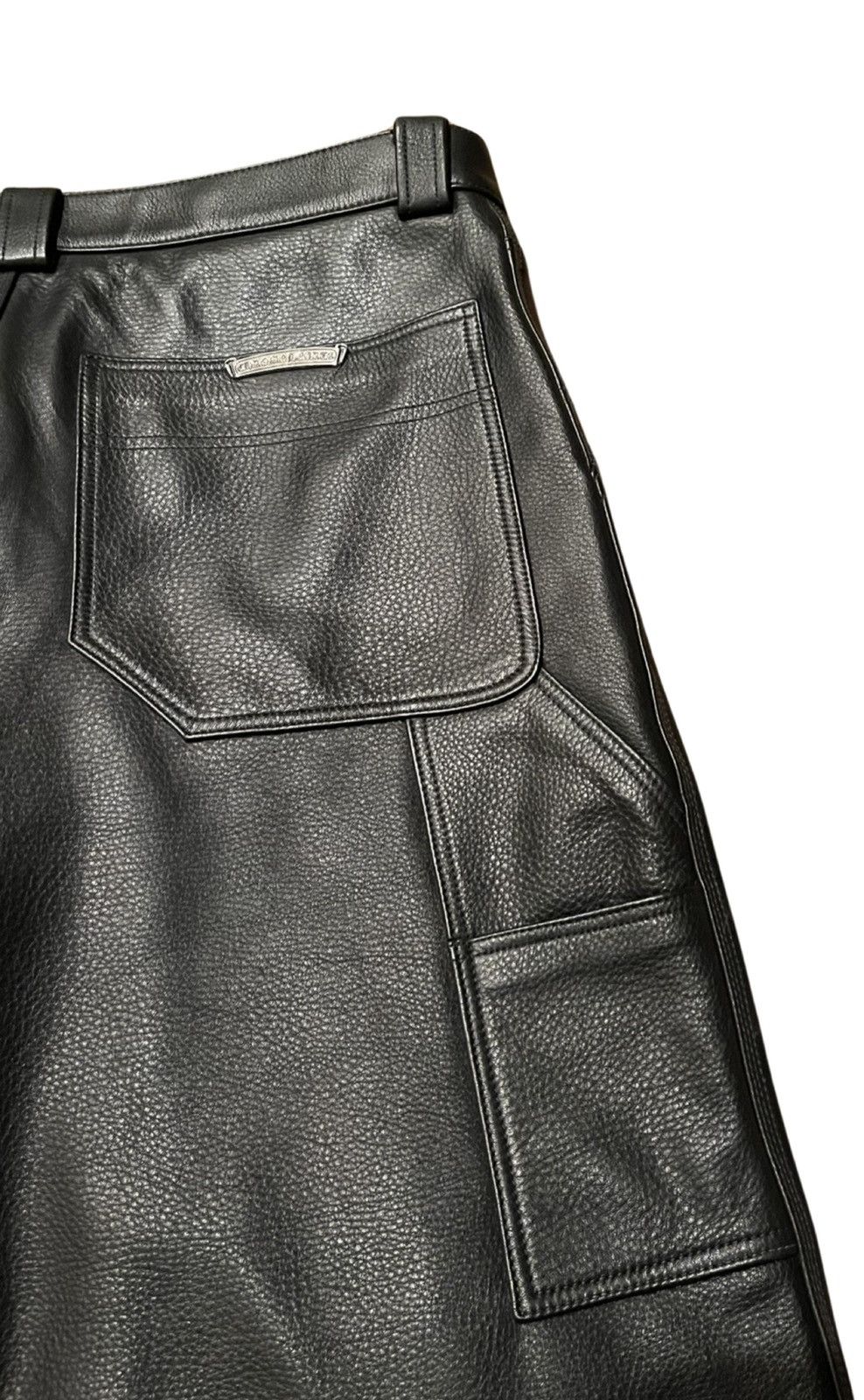 Chrome Hearts Leather Fleur Knee Carpenter Pants Size US 32 / EU 48 - 16 Thumbnail