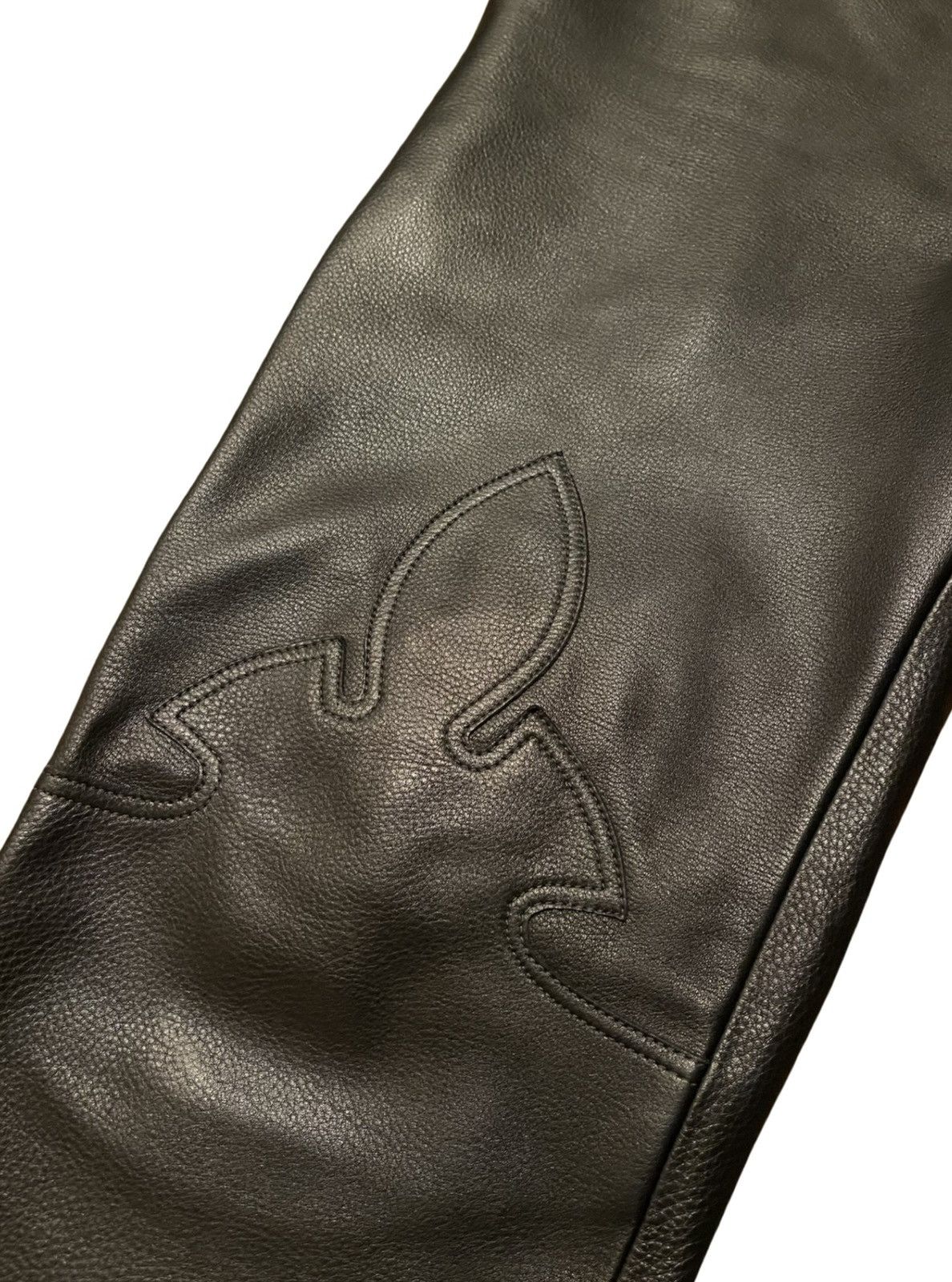 Chrome Hearts Leather Fleur Knee Carpenter Pants Size US 32 / EU 48 - 5 Thumbnail