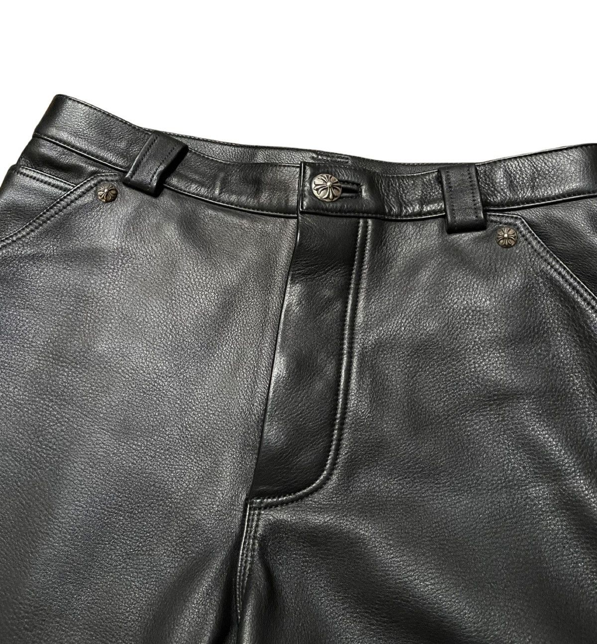 Chrome Hearts Leather Fleur Knee Carpenter Pants Size US 32 / EU 48 - 6 Thumbnail