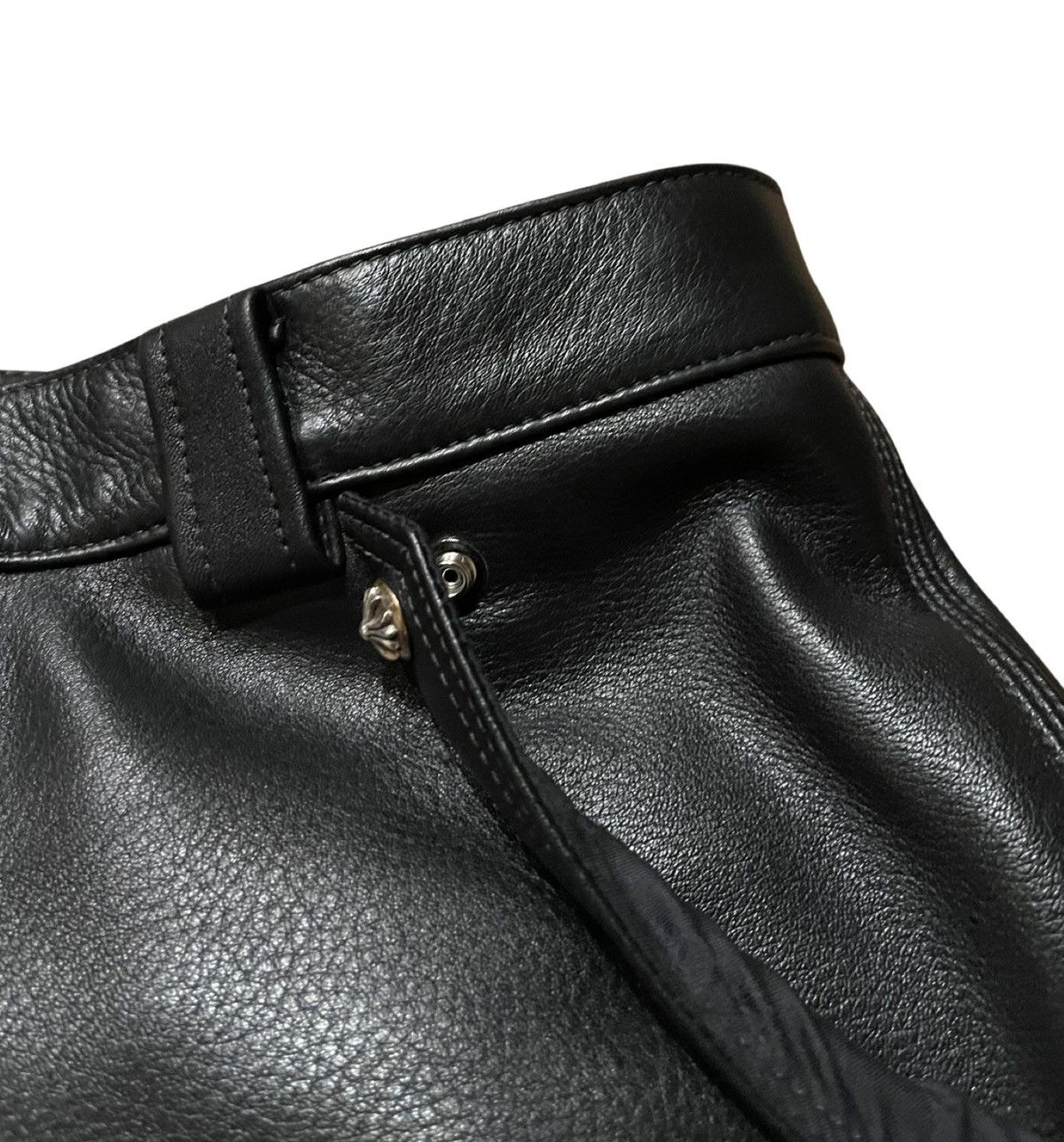 Chrome Hearts Leather Fleur Knee Carpenter Pants Size US 32 / EU 48 - 8 Thumbnail