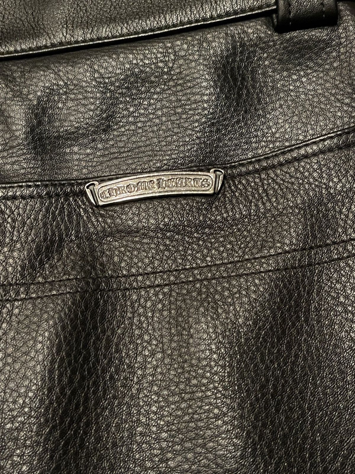 Chrome Hearts Leather Fleur Knee Carpenter Pants Size US 32 / EU 48 - 18 Thumbnail