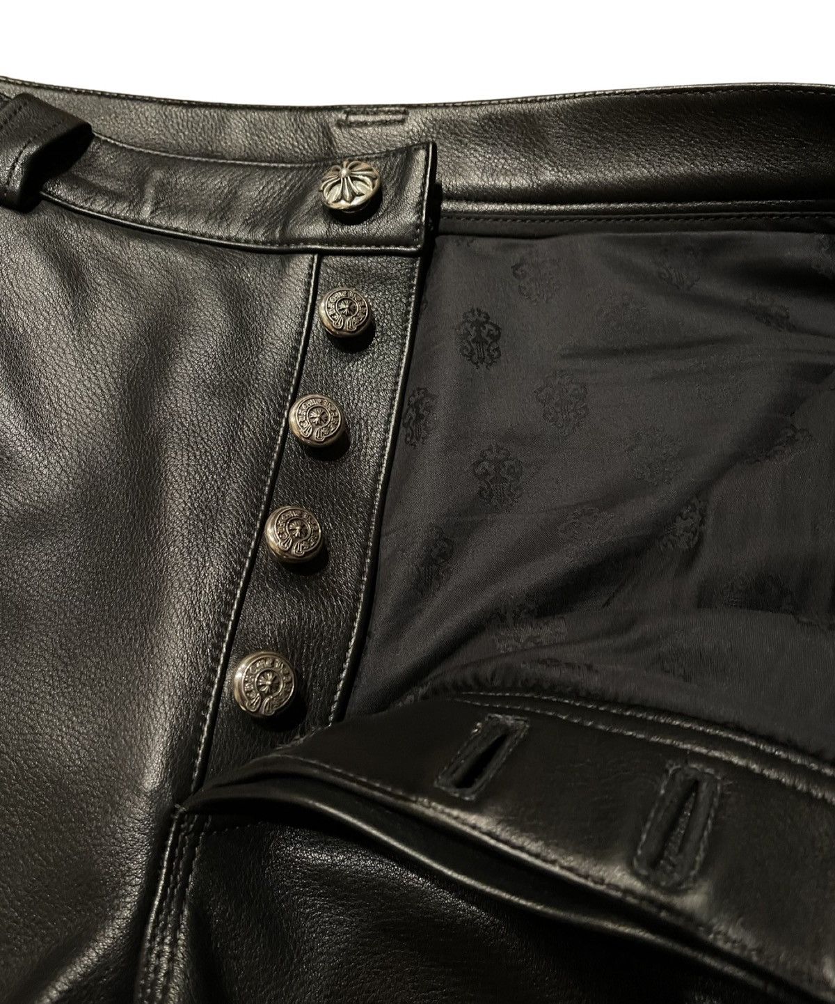 Chrome Hearts Leather Fleur Knee Carpenter Pants Size US 32 / EU 48 - 10 Thumbnail