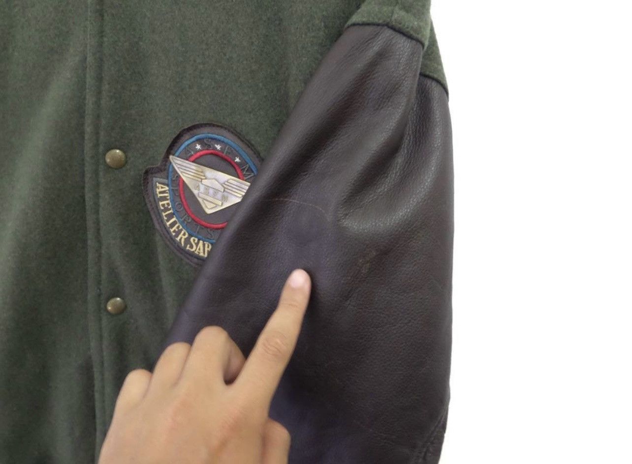 Vintage Vintage varsity jacket Atelier Sab leather jacket Size US L / EU 52-54 / 3 - 8 Thumbnail