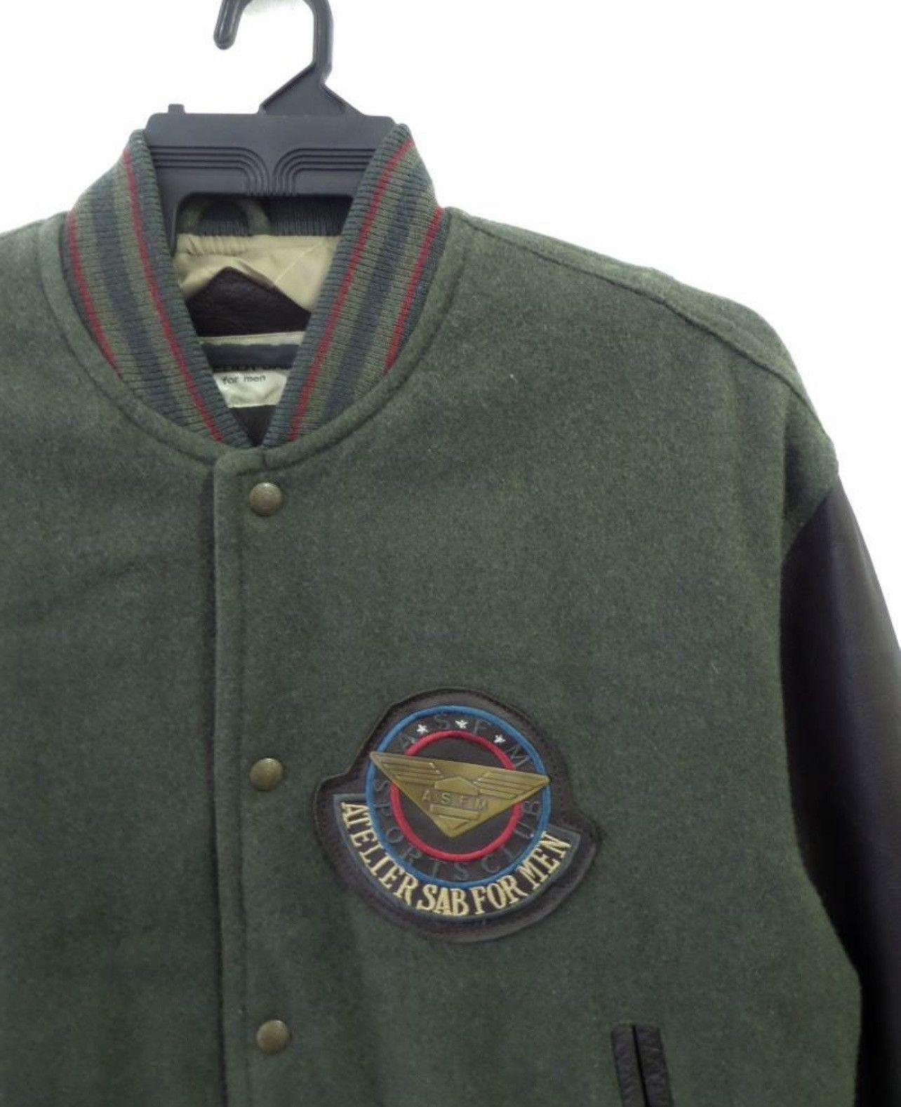 Vintage Vintage varsity jacket Atelier Sab leather jacket Size US L / EU 52-54 / 3 - 5 Thumbnail