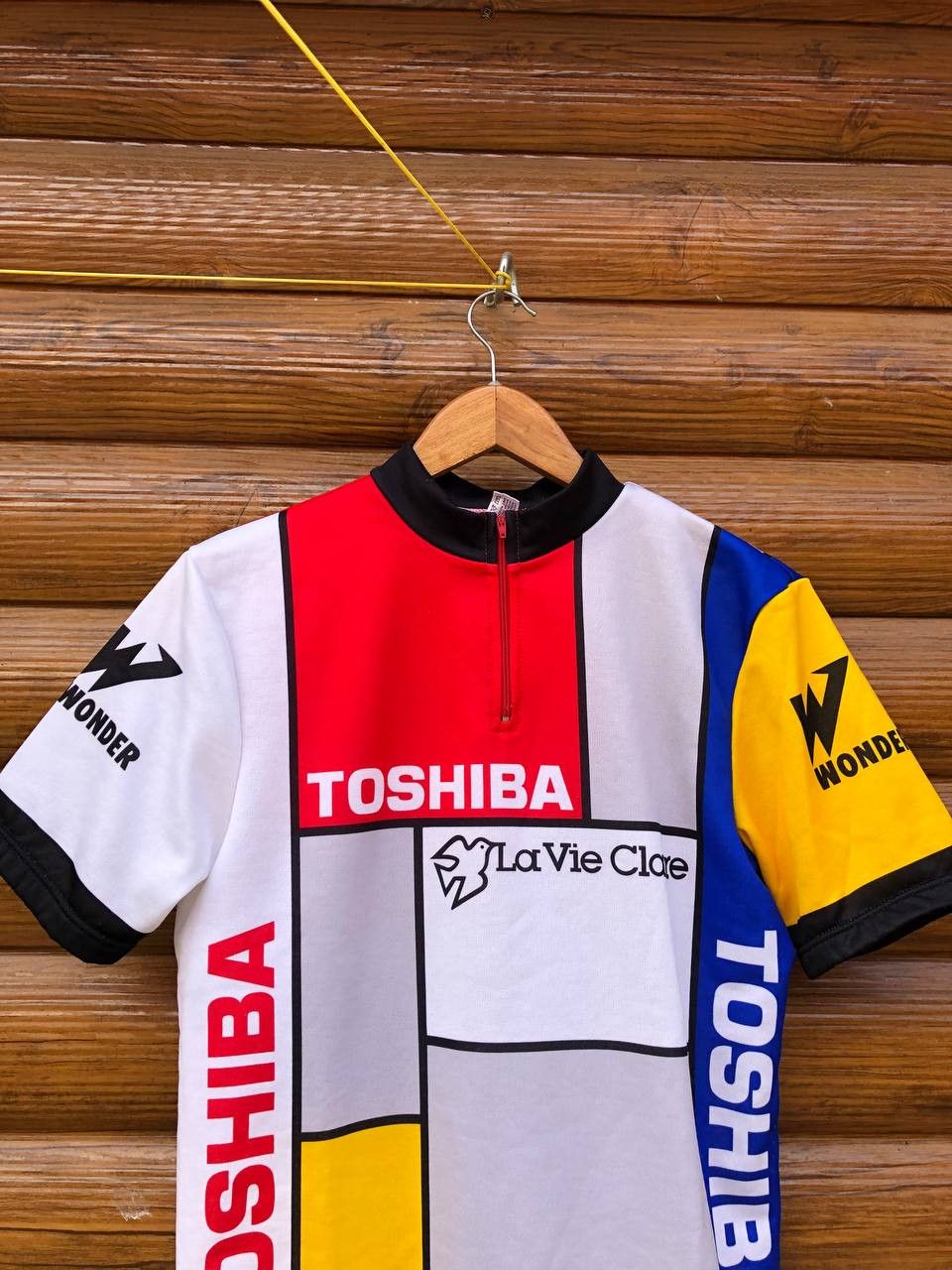Vintage VINTAGE Toshiba La Vie Claire Cycle Jersey Size US M / EU 48-50 / 2 - 2 Thumbnail