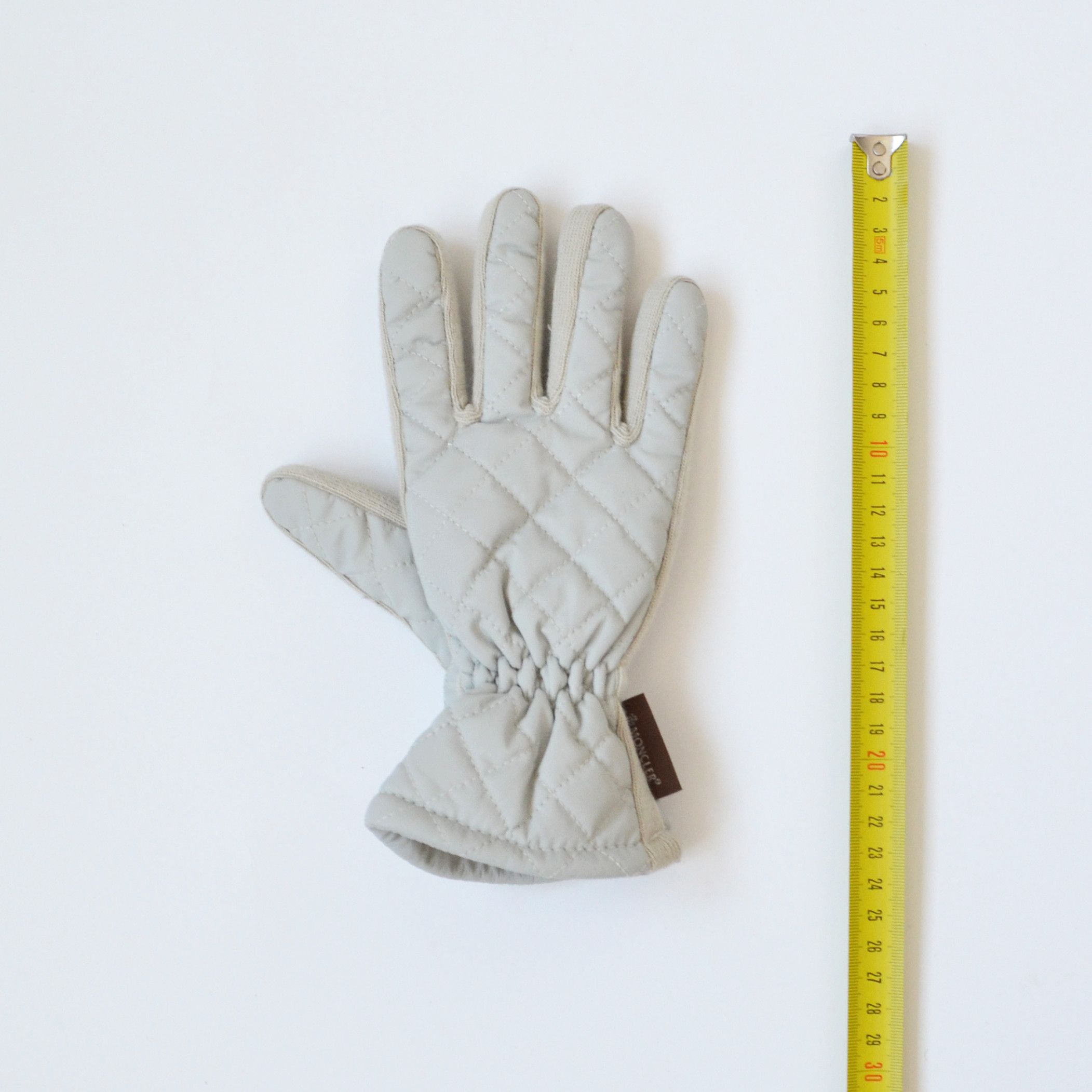 Moncler 🔴 MONCLER Gloves Logo Quilted Light Blue Badge 90s Size ONE SIZE - 7 Thumbnail